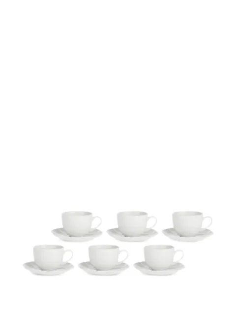 LA PORCELLANA BIANCA Villadeifiori tea cups and saucers (set of six)