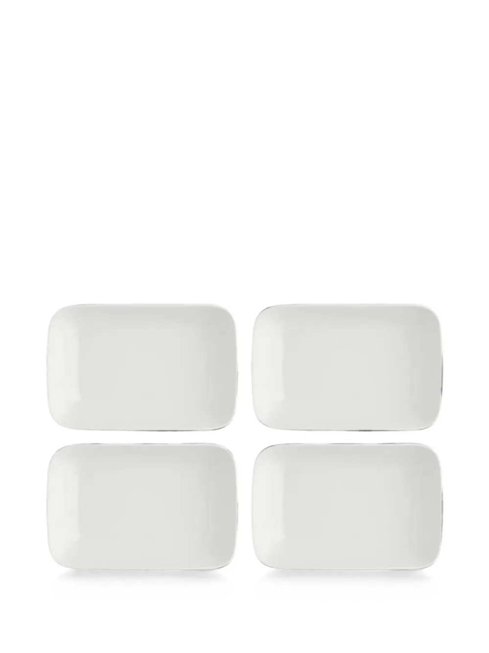 LA PORCELLANA BIANCA New Age Essenziale rectangular plates (set of four) - Bianco