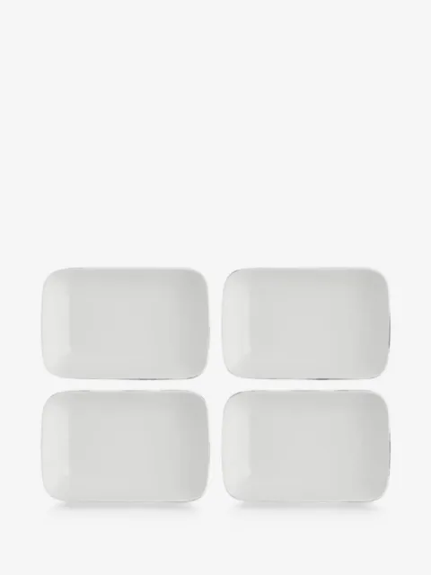 LA PORCELLANA BIANCA New Age Essenziale rectangular plates (set of four)