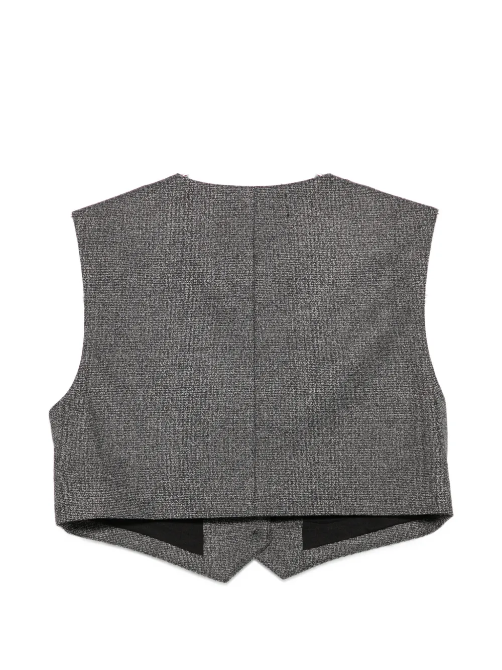 MSGM cropped button-up waistcoat - Grigio