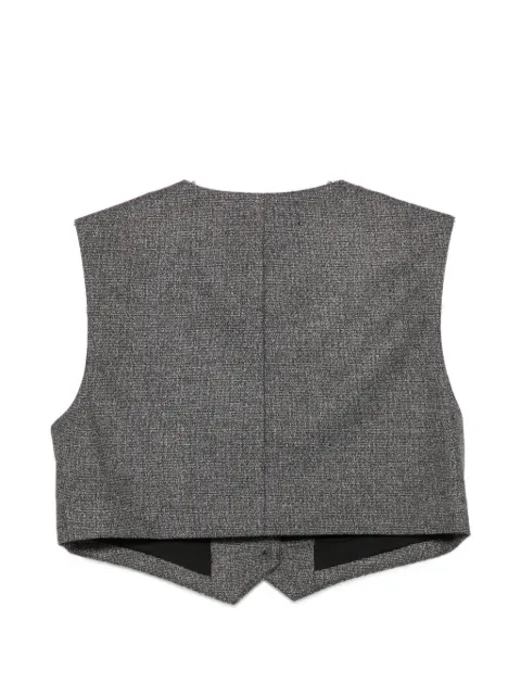 MSGM cropped button-up waistcoat