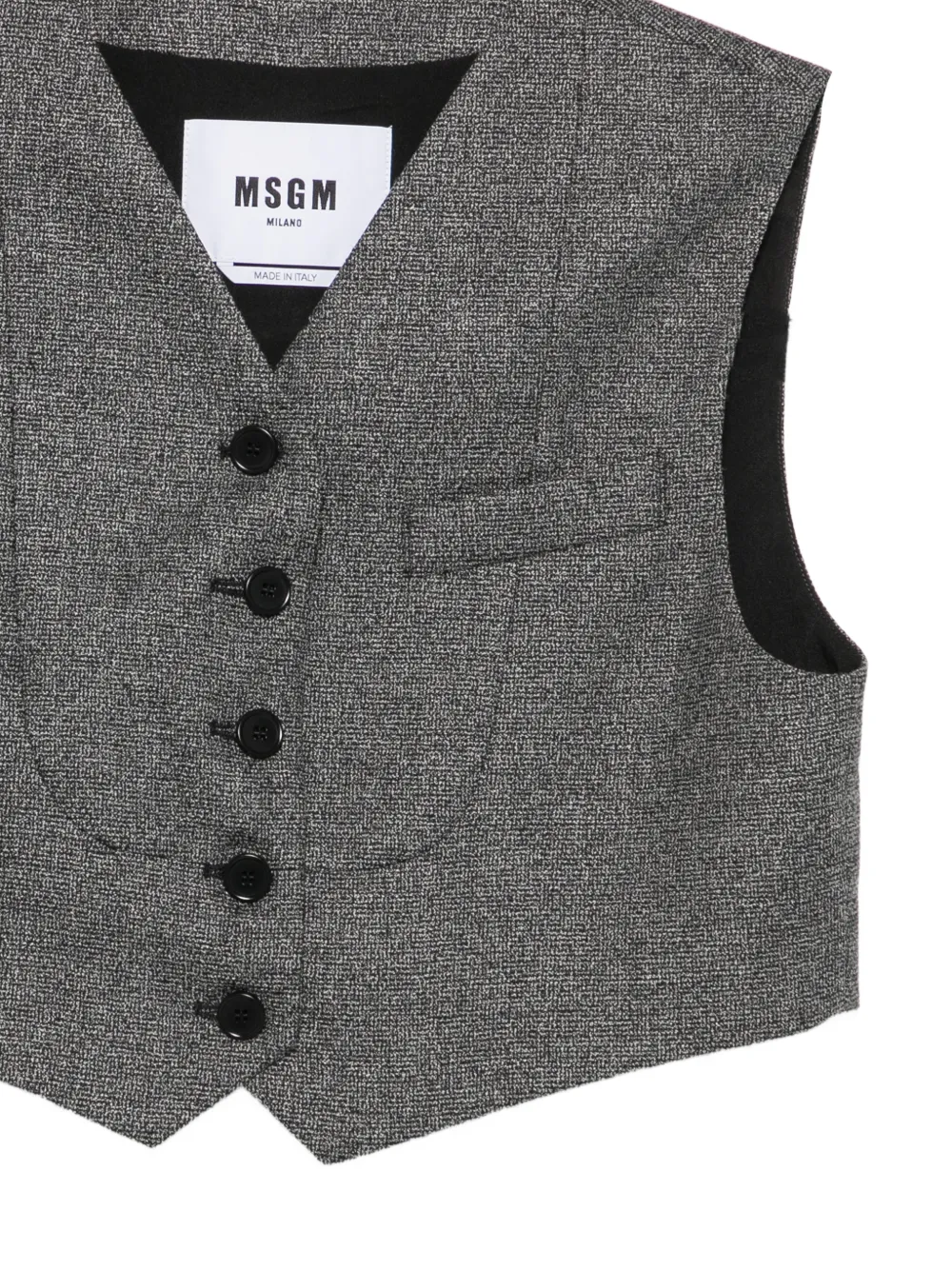 MSGM Cropped gilet Grijs