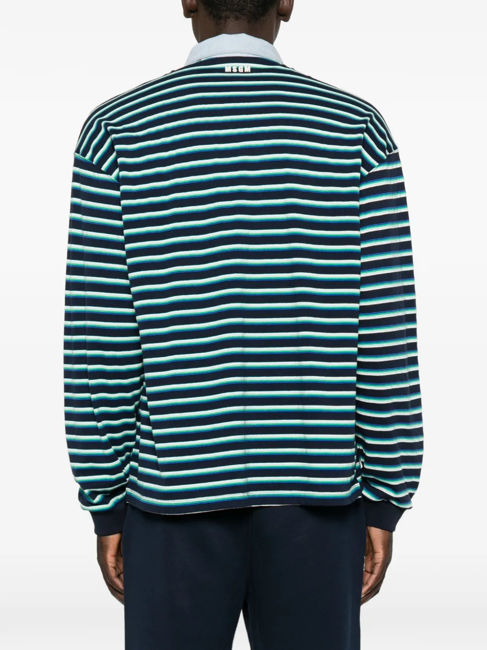 MSGM Gestreept poloshirt Blauw