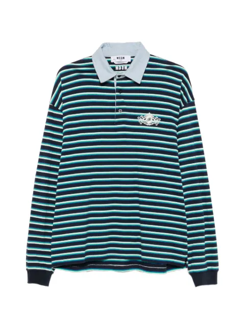 MSGM striped-pattern polo shirt