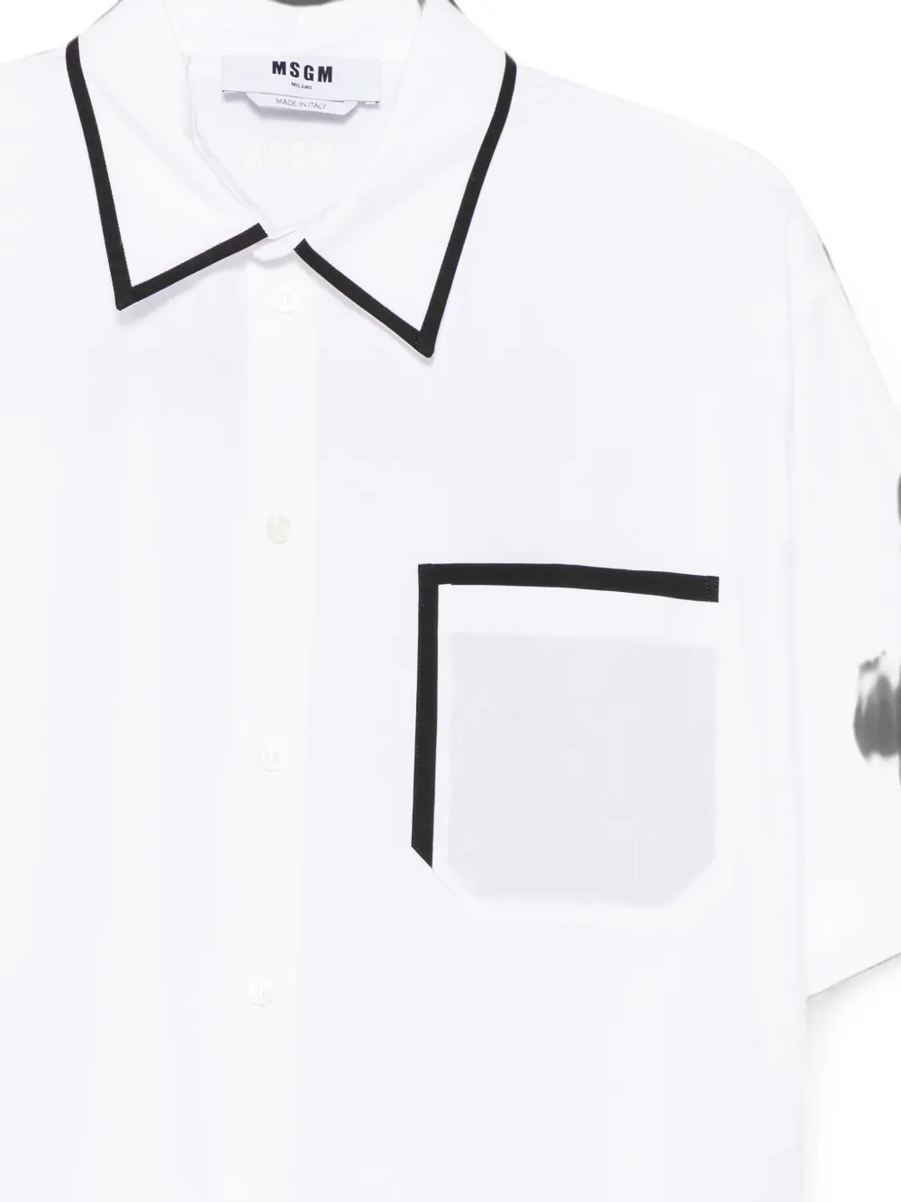 MSGM Overhemd met borstzak en afwerking Wit