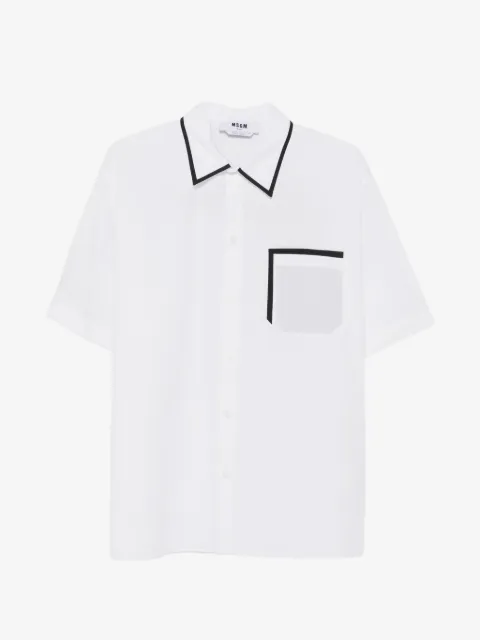 MSGM piped-trim chest-pocket shirt