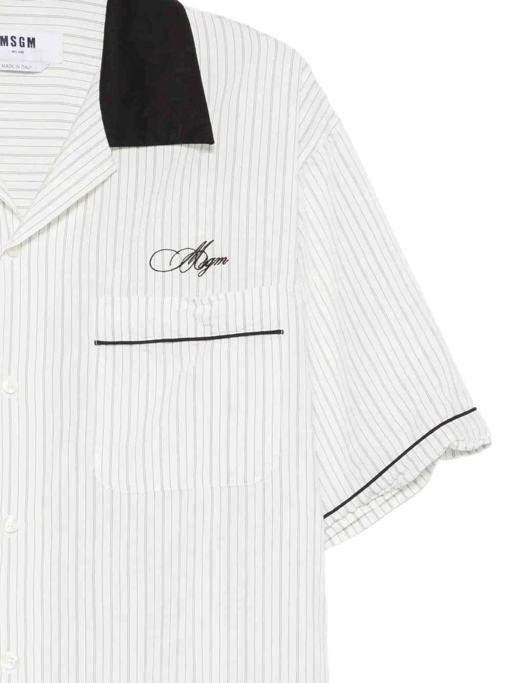 MSGM Gestreepte overhemd Wit