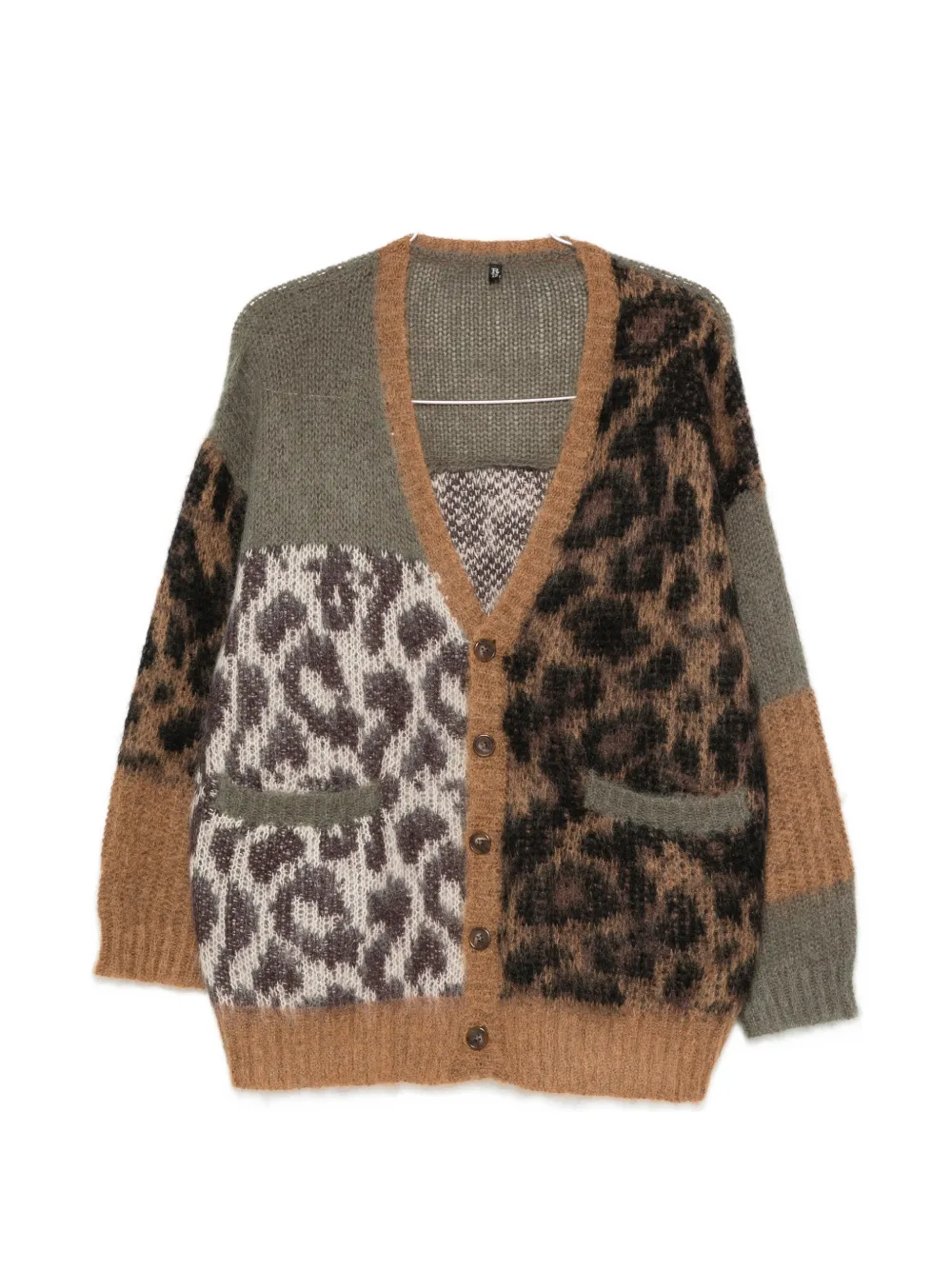 R13 leopard-pattern cardigan - Brown