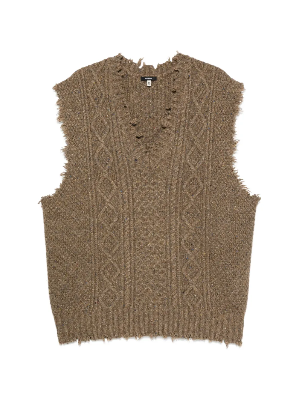 R13 V-neck top - Marrone