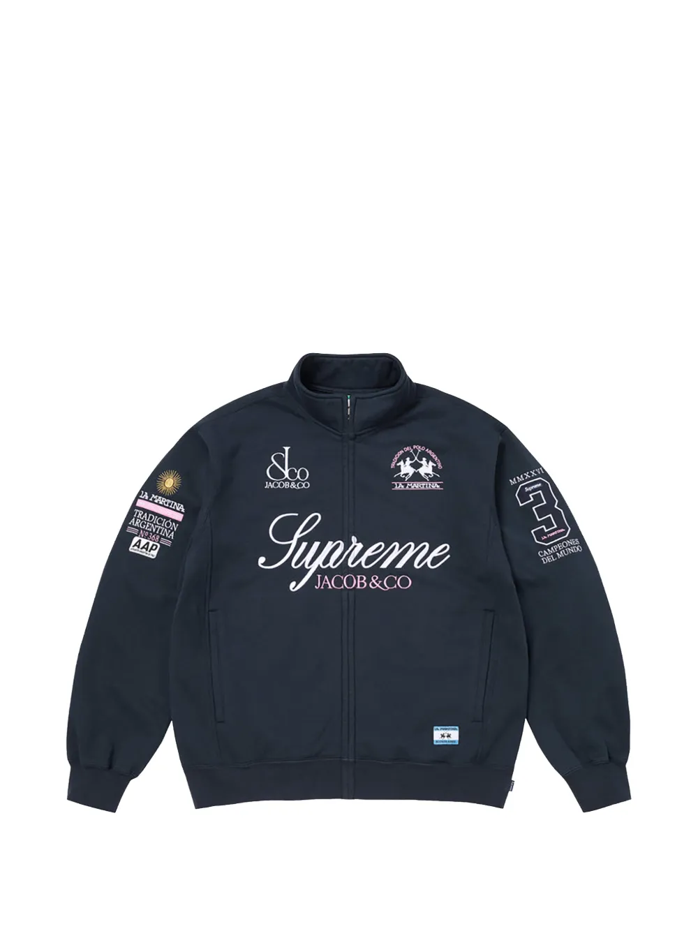 Supreme x La Martina x Jacob & Co zip-up sweatshirt - Blu