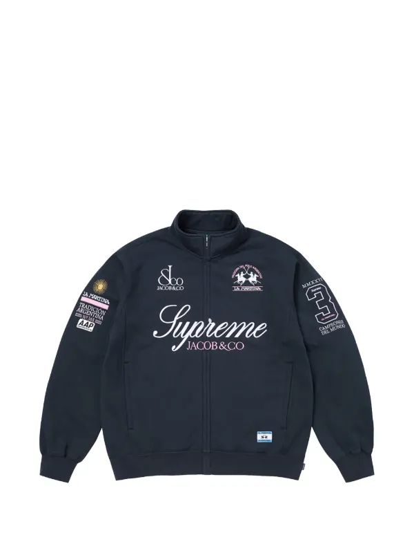 トップス Supreme x La Martina Zip Up Sweatshirt L Supreme Moletom x La Martina x Jacob & Co Com Zíper | Azul