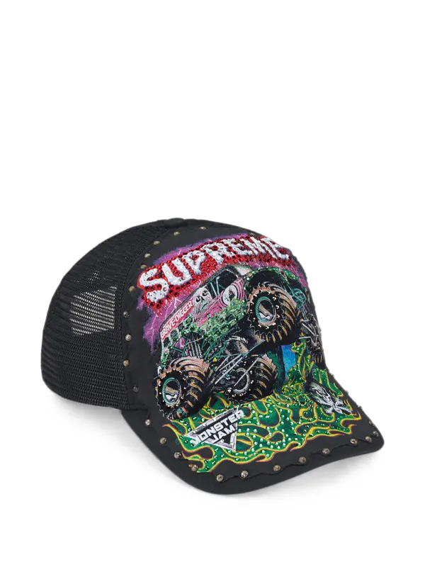 帽子 Supreme Monster Jam Grave Digger Cap Supreme x Monster Jam Grave Digger mesh-back Cap | Black | FARFETCH JO