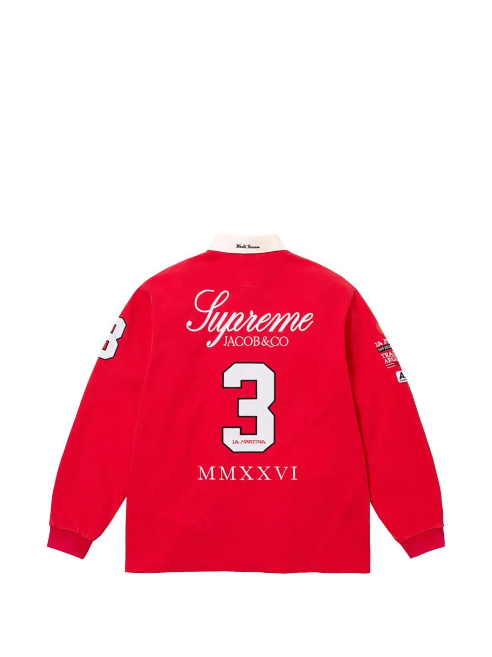 Supreme La Martina poloshirt met lange mouwen en logoprint Rood