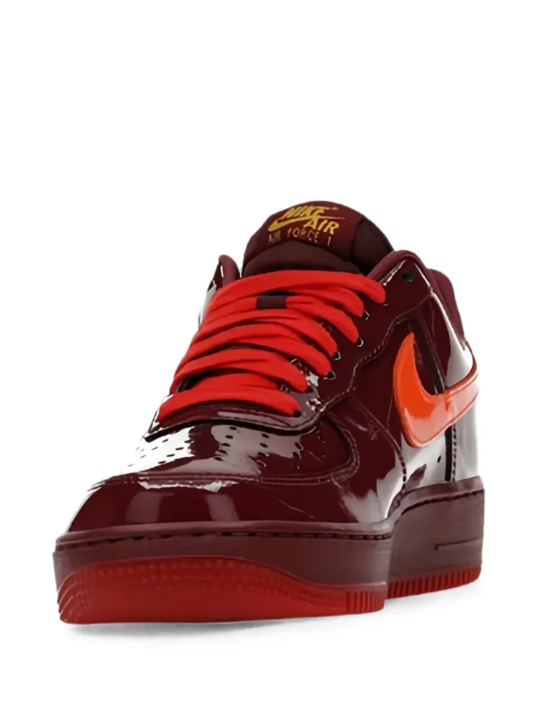 Nike Air Force 1 Low QS Patent Leather Sneakers | Red | FARFETCH