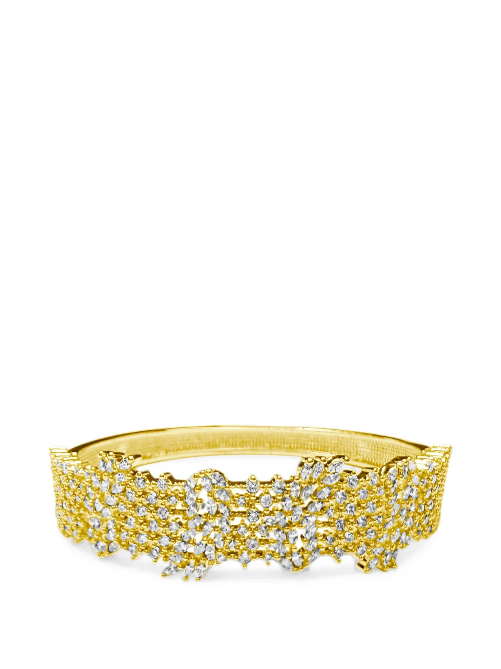 HZMER JEWELLERY Sitara crystal-embellished cuff bracelet - Gold