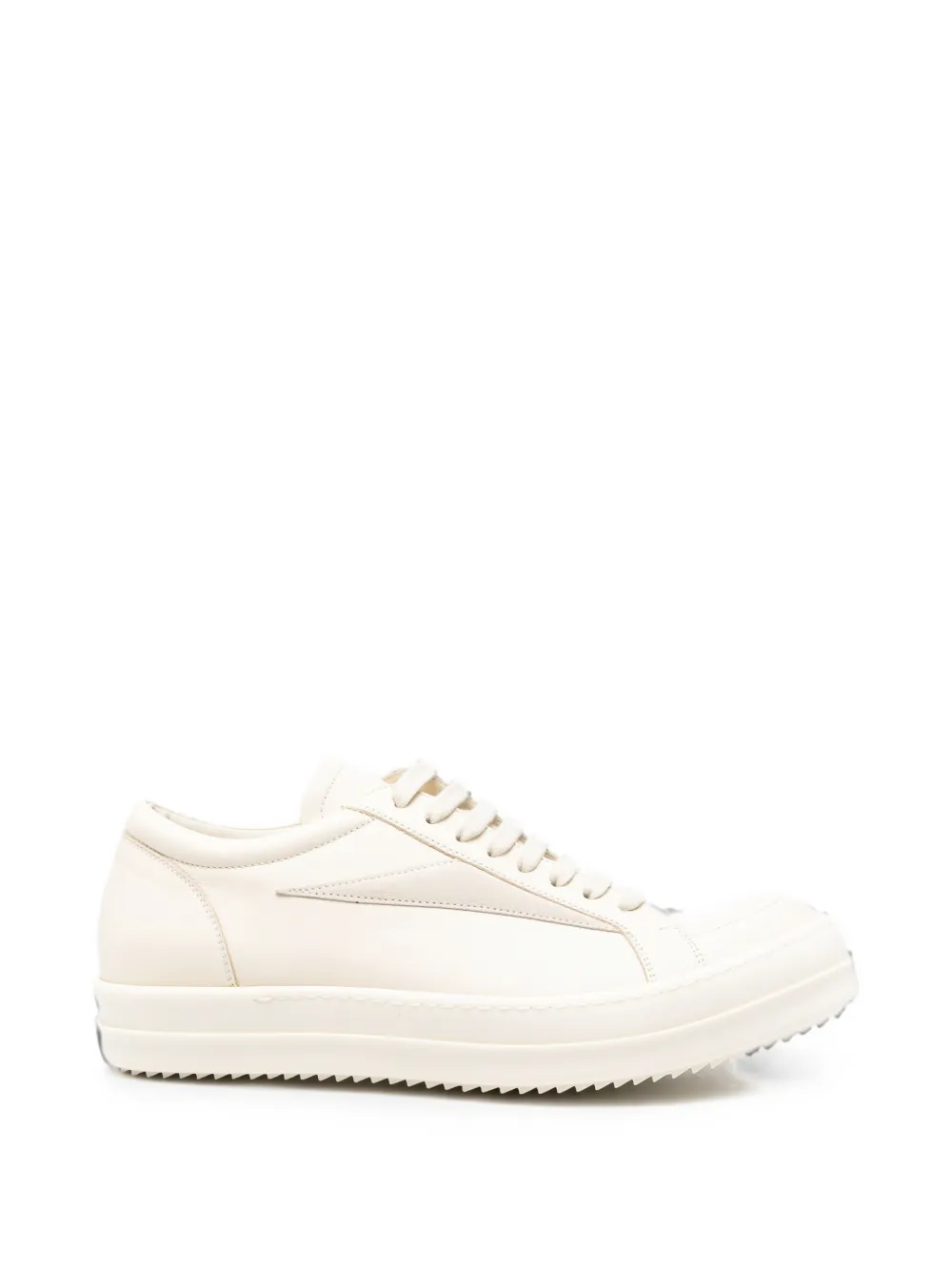 Rick Owens leather lace-up fastening sneakers - Nude