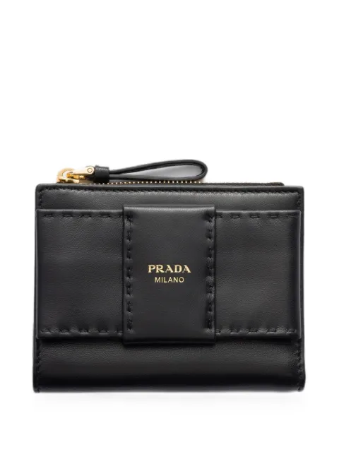 Prada small nappa-leather wallet with bow