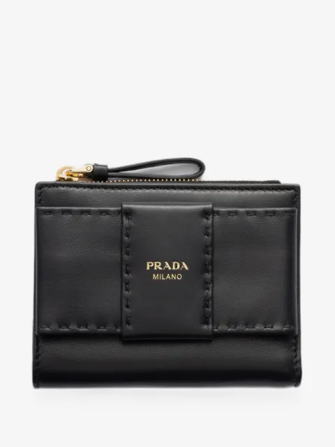 Prada small nappa-leather wallet with bow