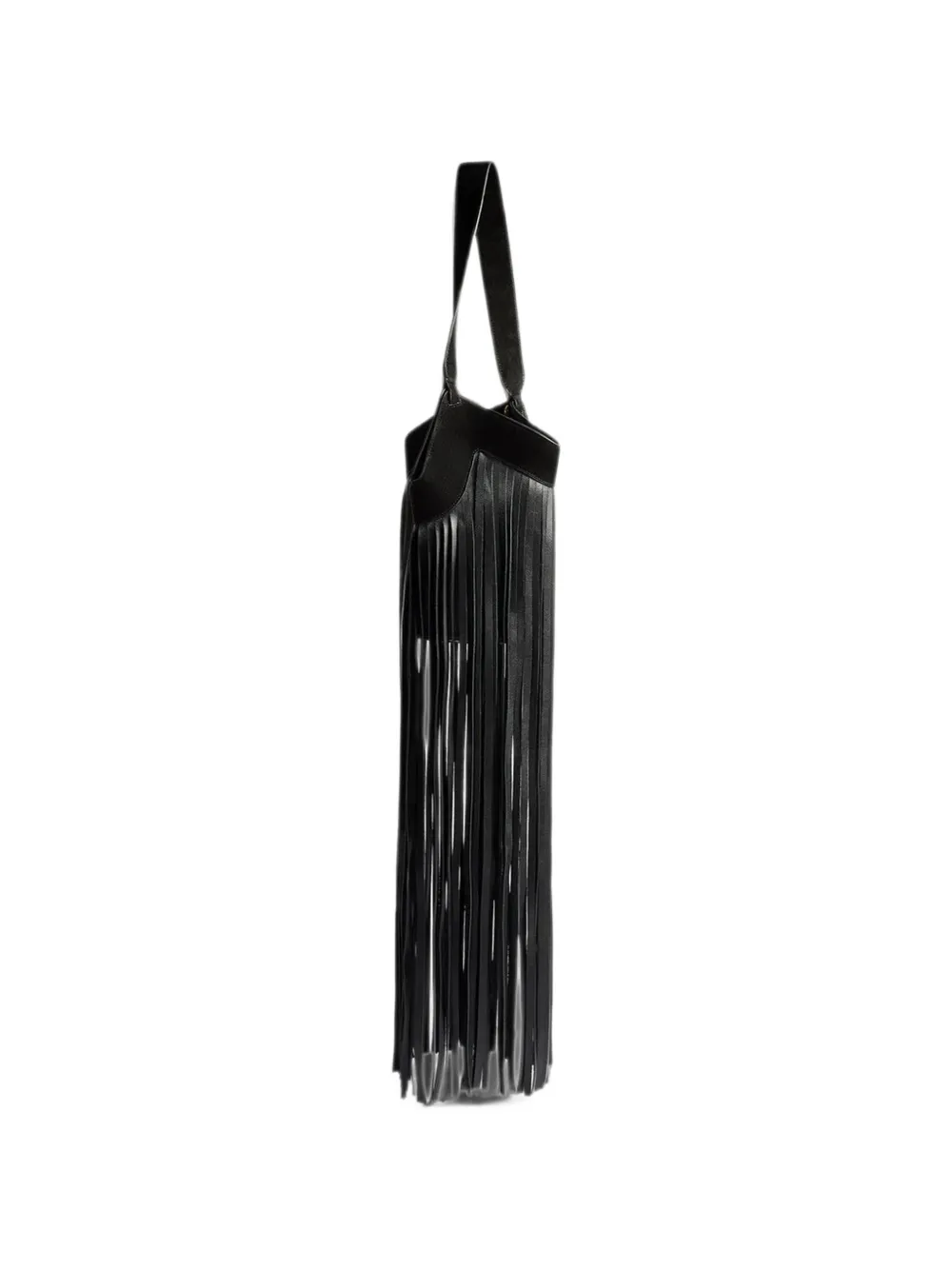 KHAITE Nano Lotus shopper met franje Zwart