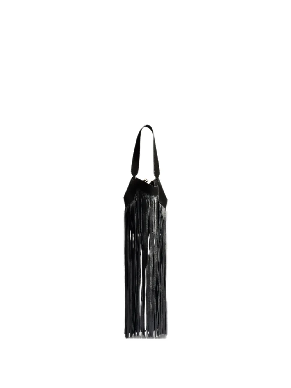 KHAITE Nano Lotus fringed tote bag - Black