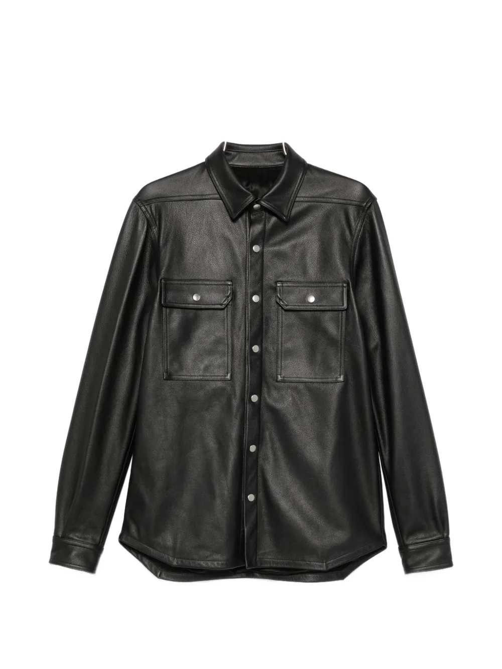 Rick Owens Outershirt leather shirt jacket - Schwarz