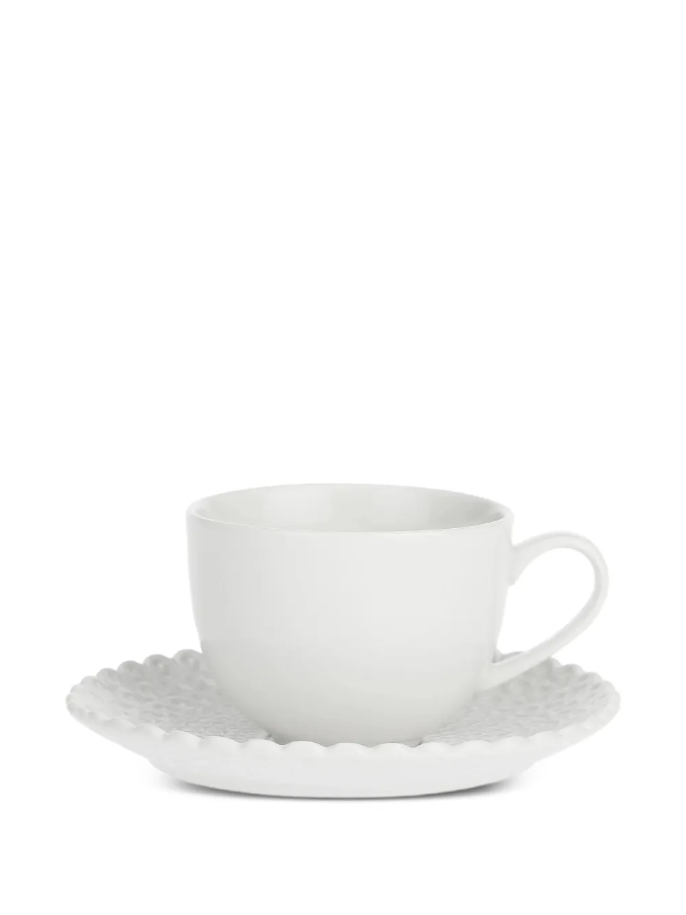 LA PORCELLANA BIANCA Momenti scallop-edge coffee cups saucers (set of six) - Bianco