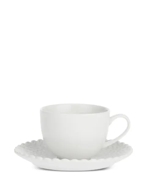 LA PORCELLANA BIANCA Momenti scallop-edge coffee cups saucers (set of six)