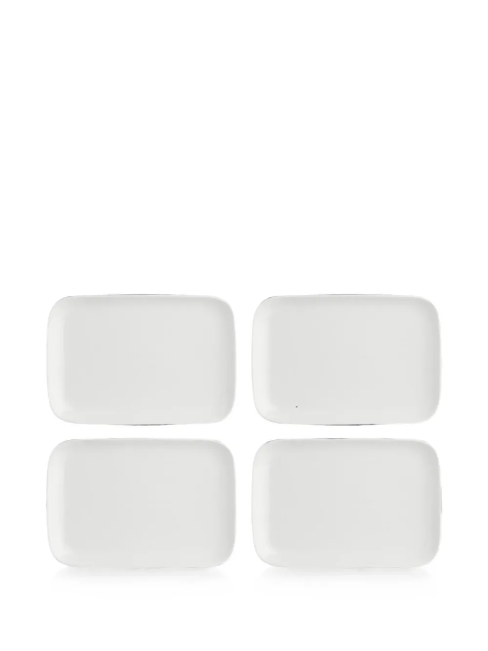 LA PORCELLANA BIANCA New Age rectangular plates (set of four) - Bianco