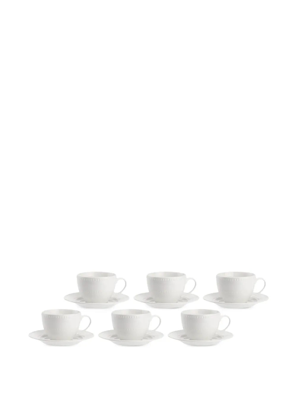 LA PORCELLANA BIANCA Collina tea cups and saucers (set of six) - Weiß