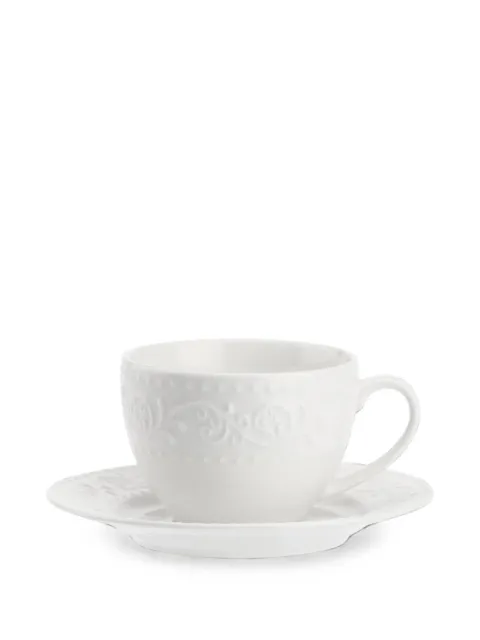LA PORCELLANA BIANCA Sognante teacups and saucers (set of six)