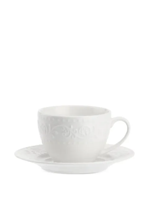 LA PORCELLANA BIANCA Sognante teacups and saucers (set of six)