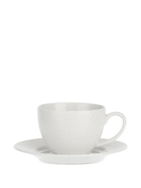 LA PORCELLANA BIANCA juego de seis tazas de café y platos Richiamo