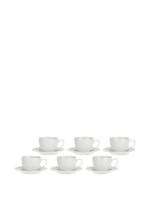 LA PORCELLANA BIANCA Richiamo espresso cups and saucers (set of six)