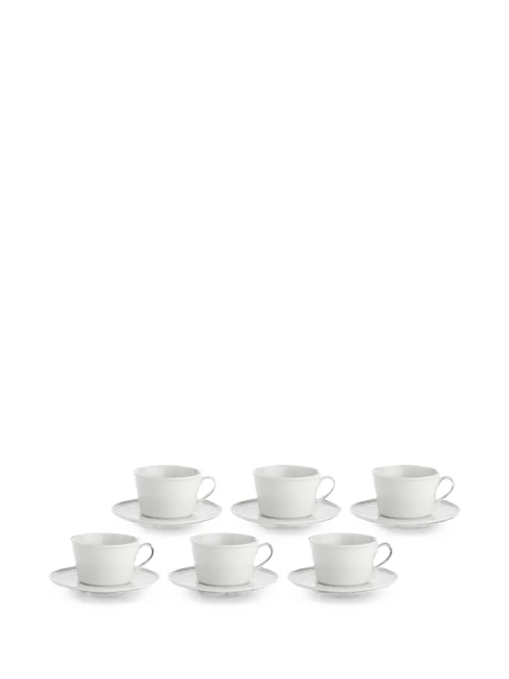 LA PORCELLANA BIANCA Bosco teacups and saucers (set of six) - Bianco