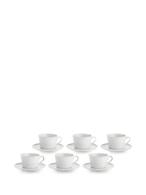 LA PORCELLANA BIANCA Bosco teacups and saucers (set of six)