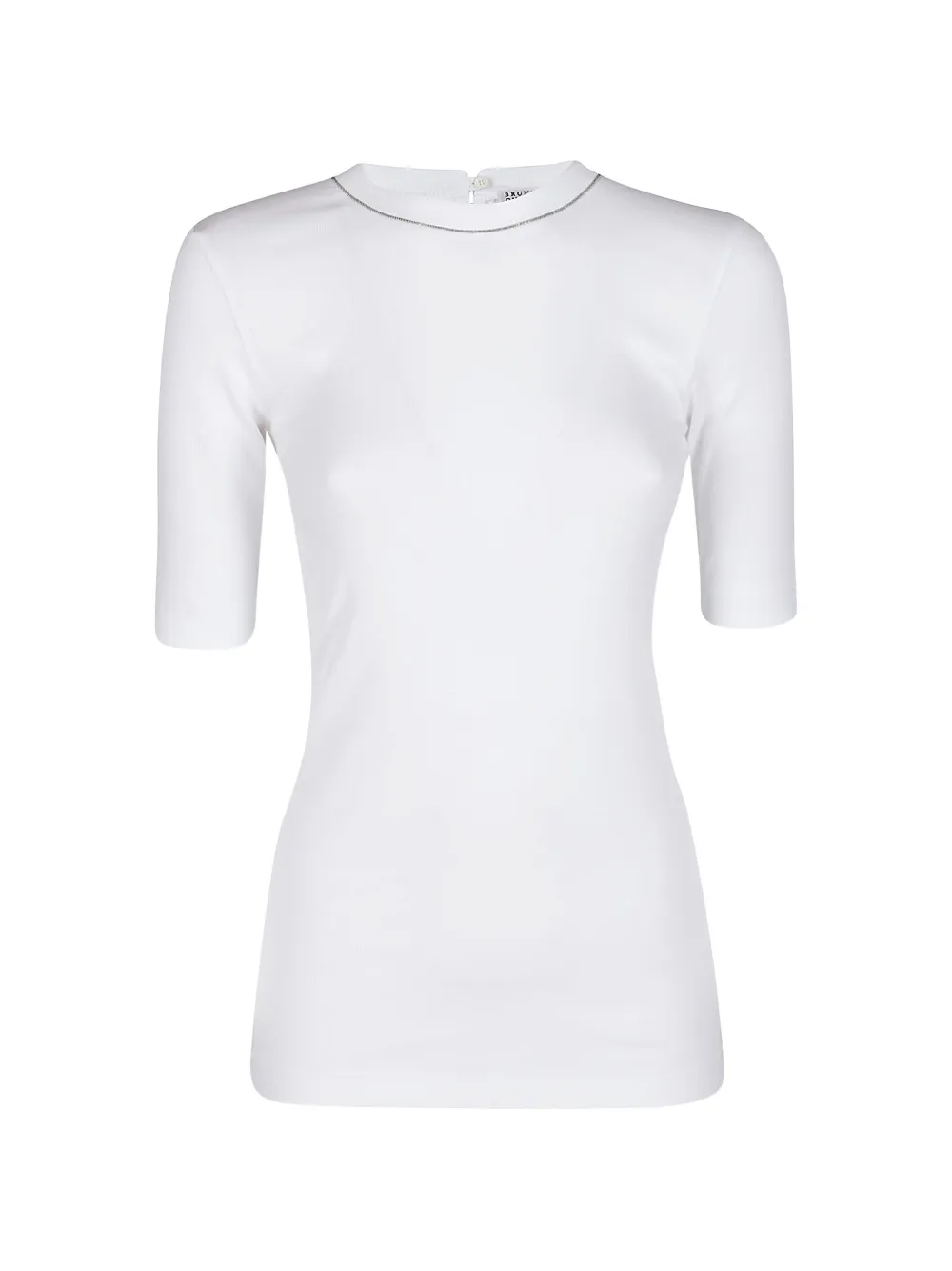 Brunello Cucinelli monili-trim short-sleeve T-shirt - Weiß