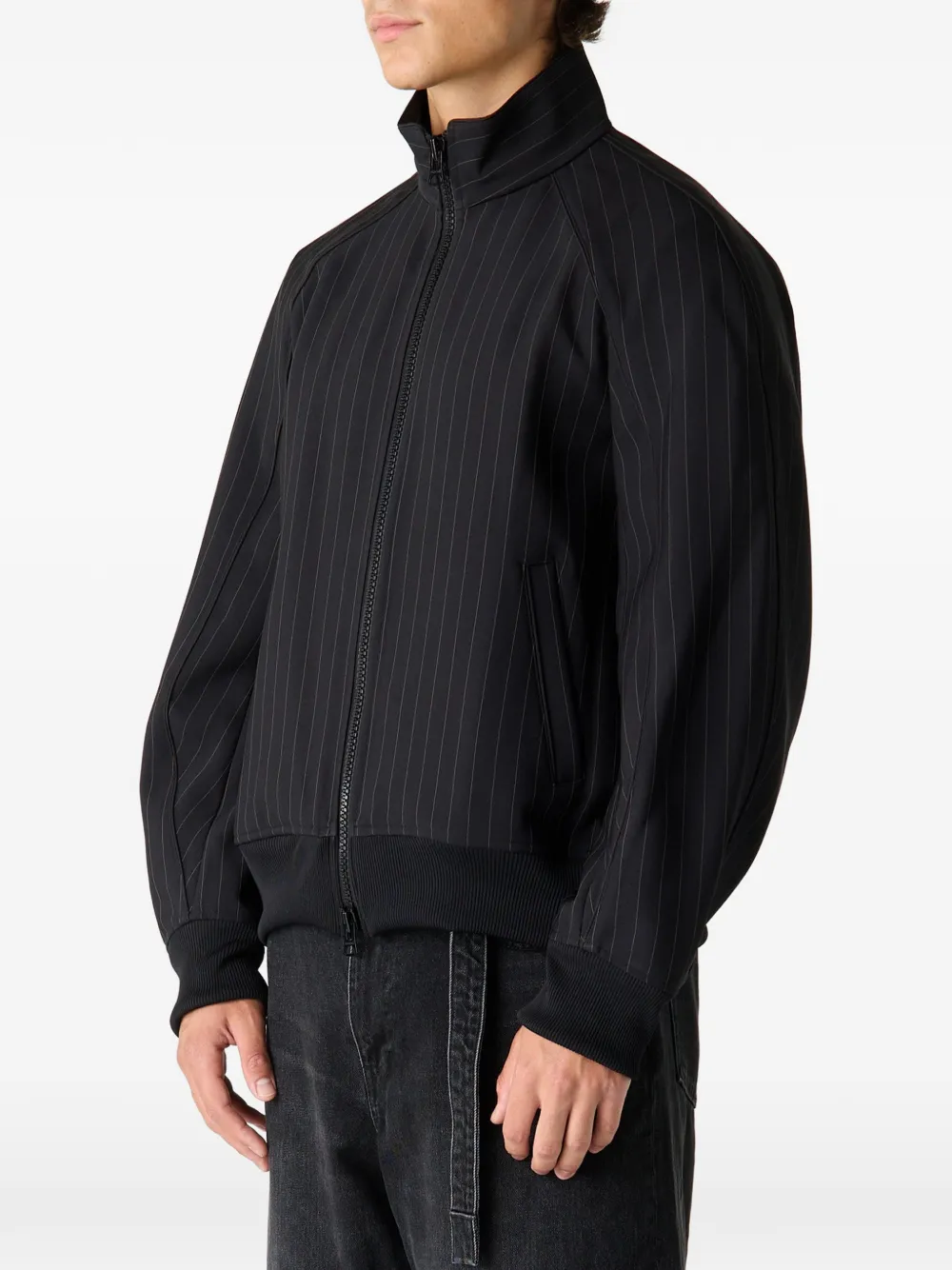 sacai Bomberjack met krijtstreep Zwart