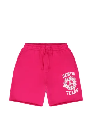Denim Tears Wreath-print Track Shorts | Red | FARFETCH IN