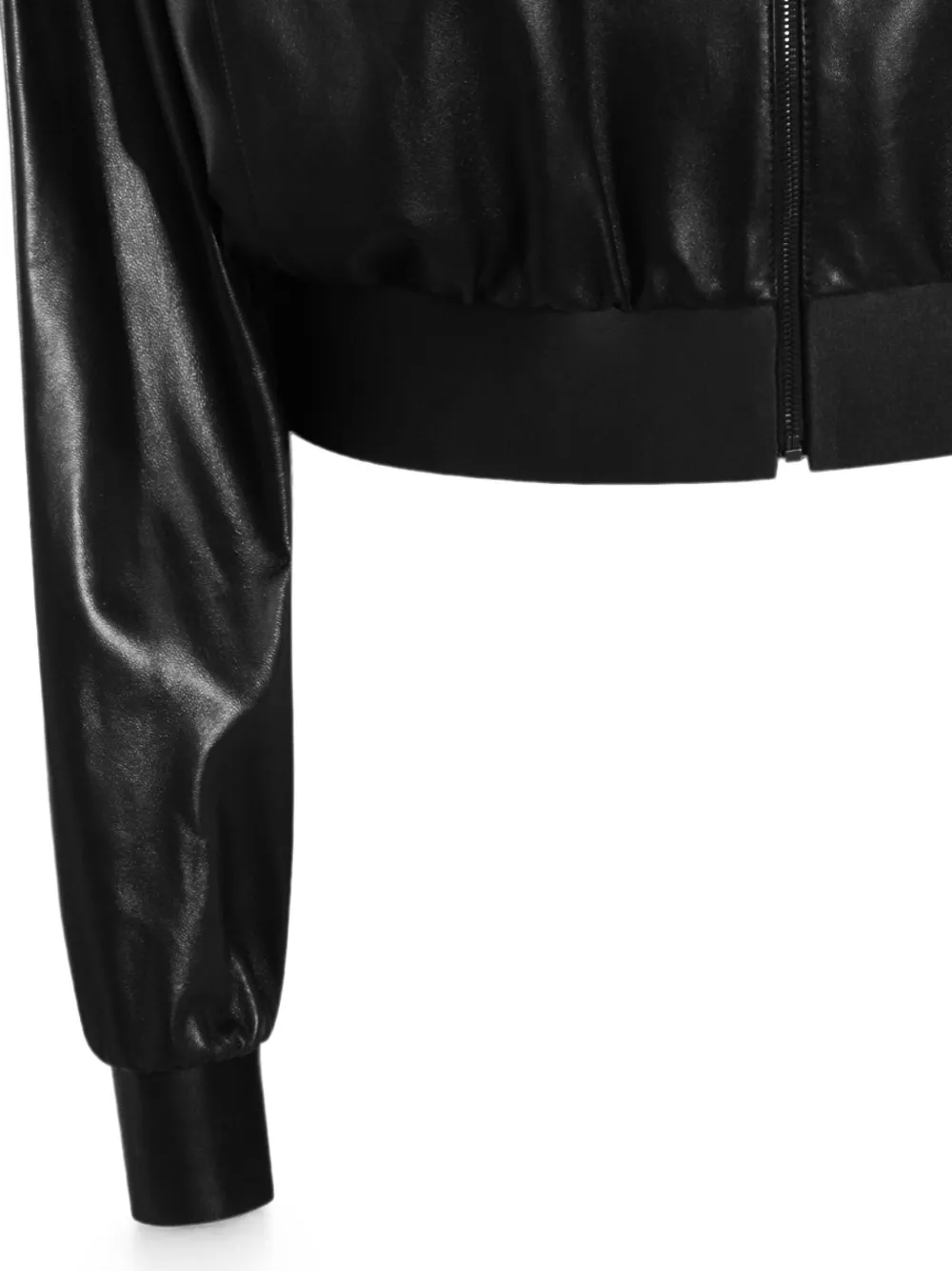 Gucci Leren jack met rits Zwart