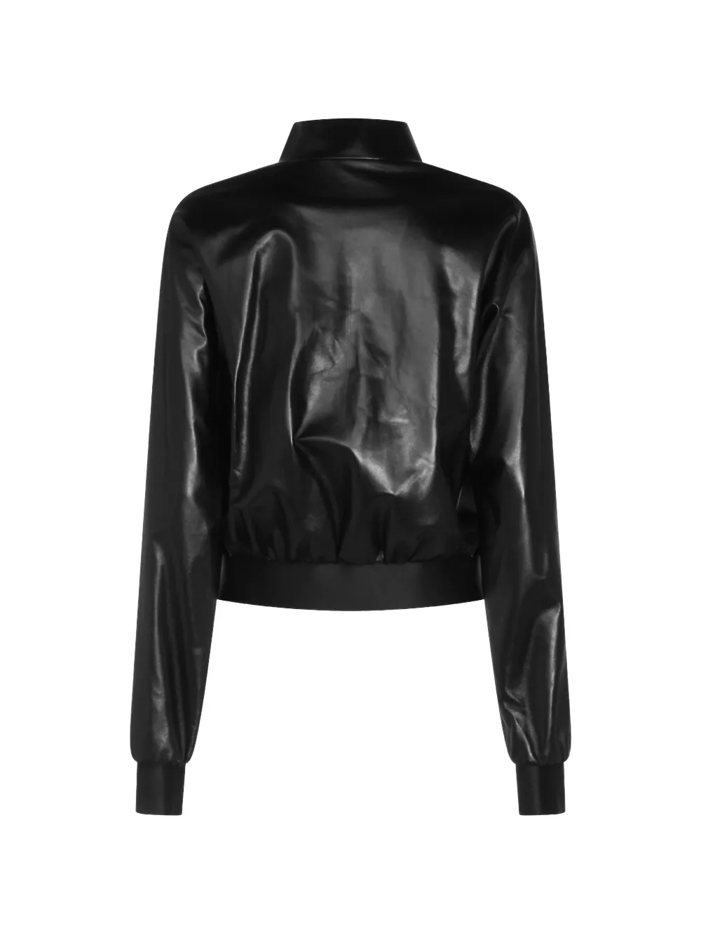 Gucci Leren jack met rits Zwart