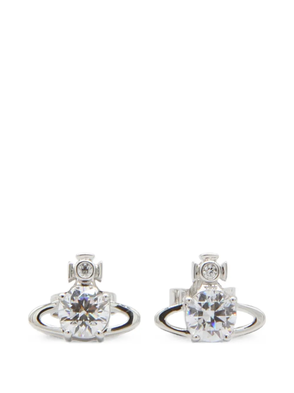Vivienne Westwood Reina crystal-embellished earrings - Argento