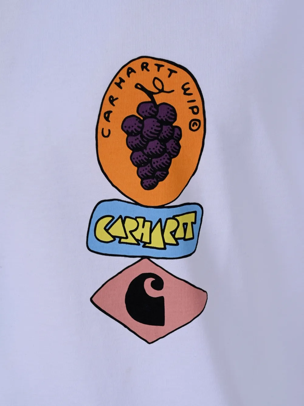 Carhartt WIP Stacked Grapes T-shirt met grafische print Wit