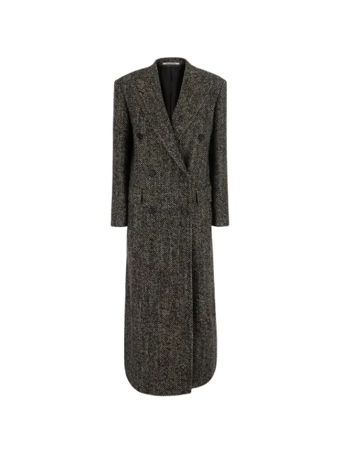 Tagliatore herringbone double-breasted coat