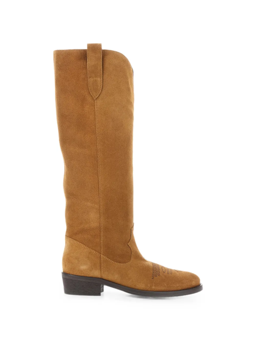 Via Roma 15 round-toe suede boots Beige