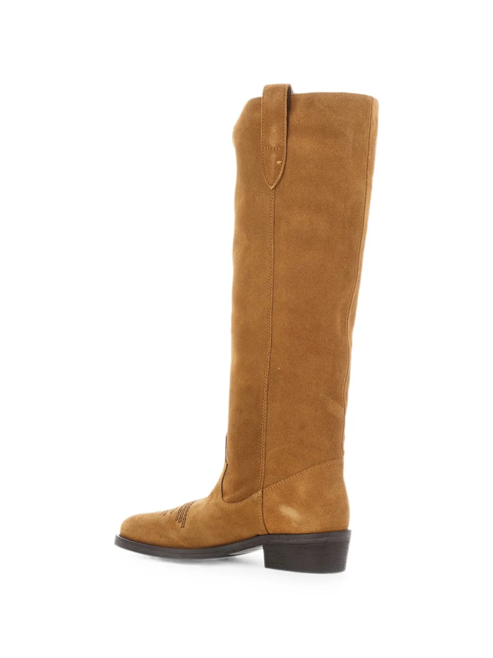Via Roma 15 round-toe suede boots Beige