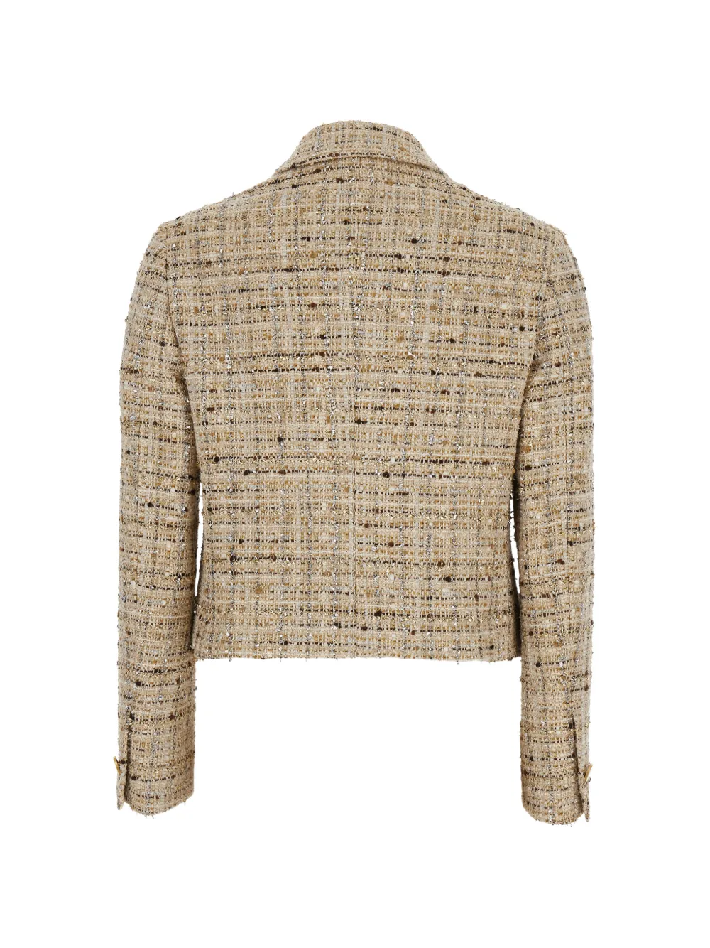 Tagliatore Bouclé tweed jack met knopen Beige