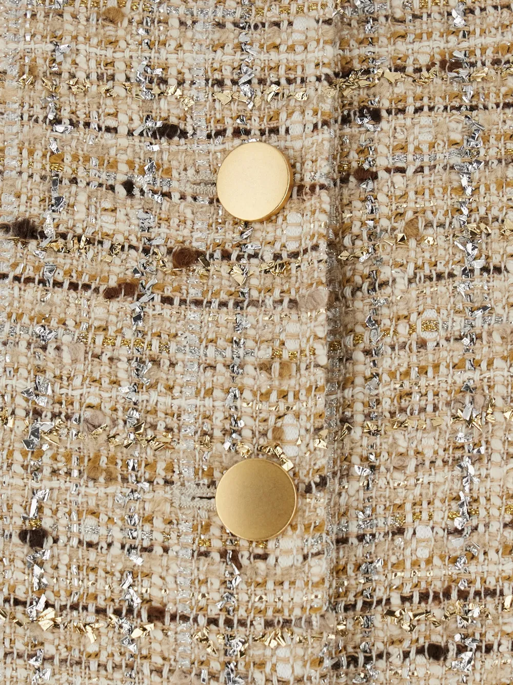 Tagliatore Bouclé tweed jack met knopen Beige