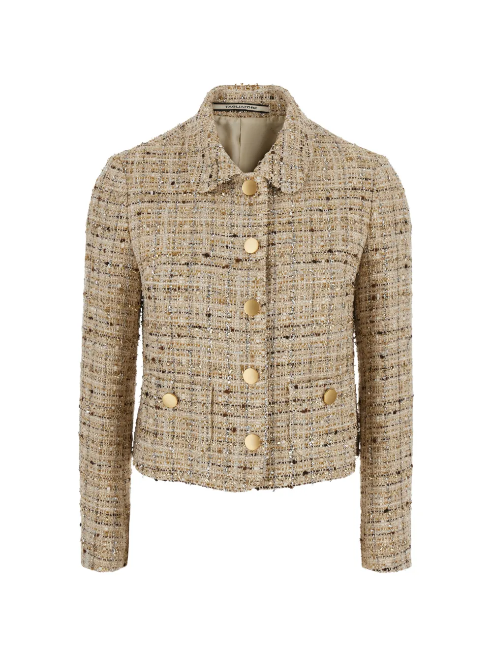 Tagliatore bouclé-tweed button-up jacket - Toni neutri