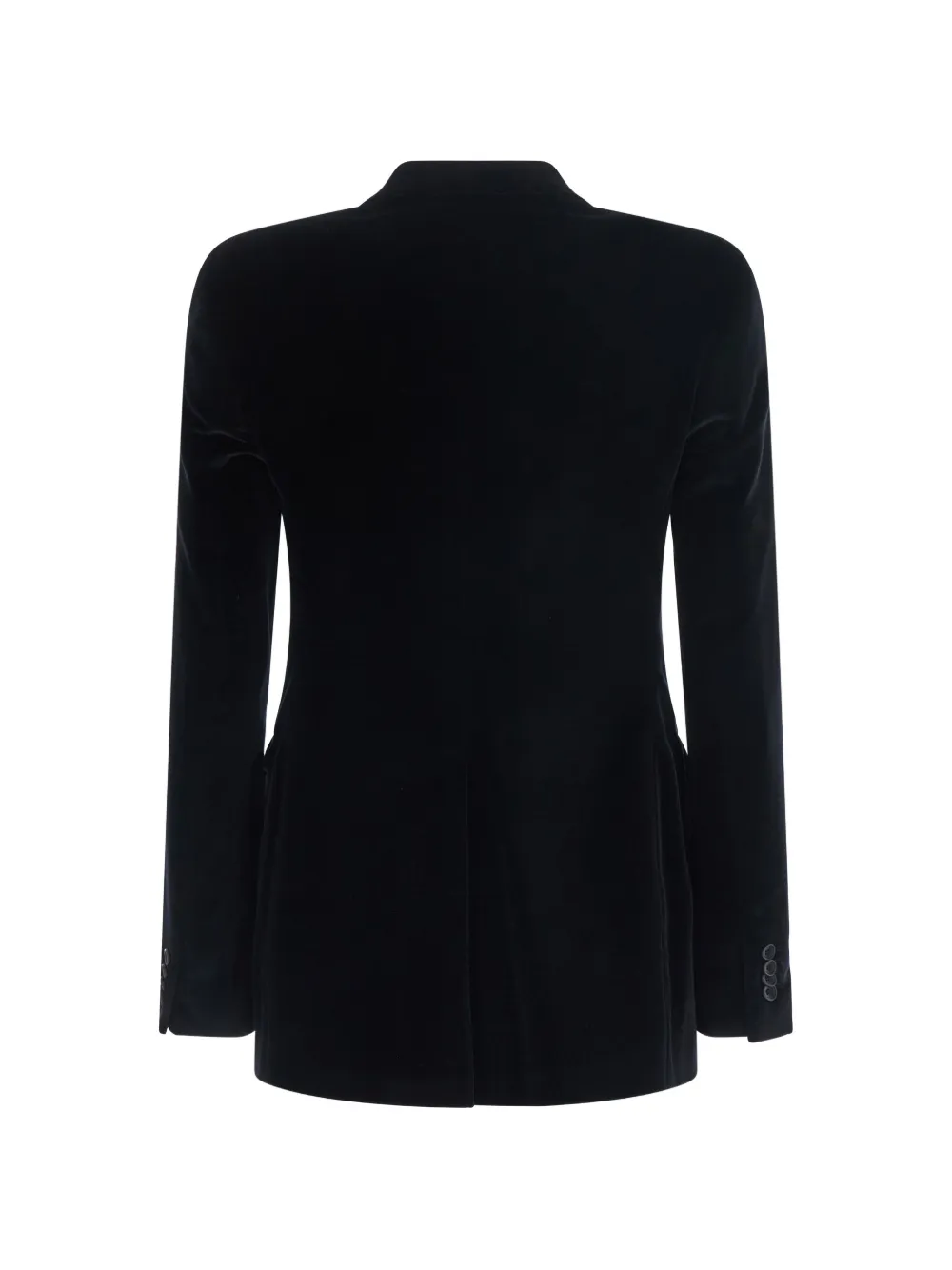 Tagliatore double-breasted velvet jacket Zwart