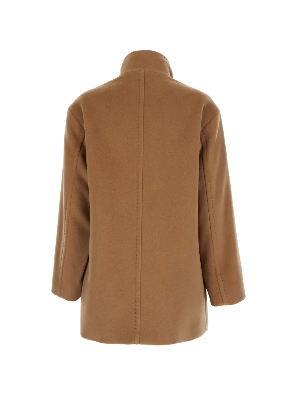 Max Mara Jack met hoge hals en dubbele rij knopen Bruin